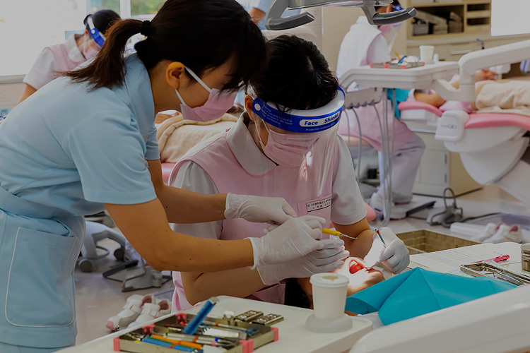 3年生　学内実習 歯科予防処置